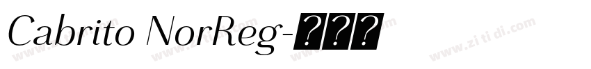 Cabrito NorReg字体转换